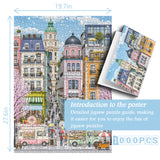Elegante puzzle con cani con fiori, 1000 pezzi