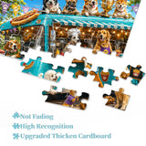 Stilvolles Blumenhunde-Puzzle 1000 Teile