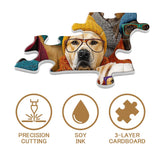 Elegante puzzle con cani con fiori, 1000 pezzi