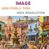 Elegante puzzle con cani con fiori, 1000 pezzi