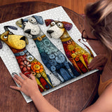 Puzzle con collage di foglie autunnali, 1000 pezzi