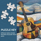 Geometric Guitar Jigsaw Puzzle 1000 Pieces