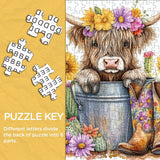 Floral Cow Jigsaw Puzzle 1000 Pieces