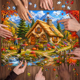 Elegante puzzle con cani con fiori, 1000 pezzi