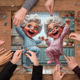 Stilvolles Blumenhunde-Puzzle 1000 Teile