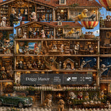 Stilvolles Blumenhunde-Puzzle 1000 Teile