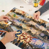 Stilvolles Blumenhunde-Puzzle 1000 Teile
