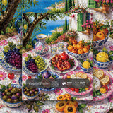 Elegante puzzle con cani con fiori, 1000 pezzi