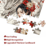 Stilvolles Blumenhunde-Puzzle 1000 Teile