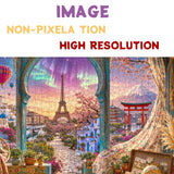 Elegante puzzle con cani con fiori, 1000 pezzi