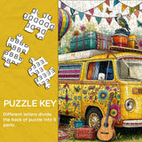 Elegante puzzle con cani con fiori, 1000 pezzi