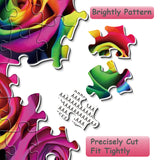 Rainbow Rose Jigsaw Puzzle 1000 Pieces