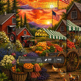 Elegante puzzle con cani con fiori, 1000 pezzi