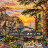 Elegante puzzle con cani con fiori, 1000 pezzi