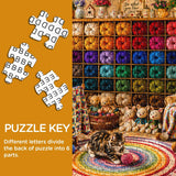 Elegante puzzle con cani con fiori, 1000 pezzi