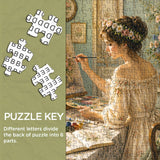 Puzzle élégant de chiens de fleurs 1000 pièces