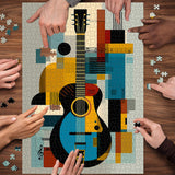 Modern Art Guitar Jigsaw Puzzle 1000 Pieces