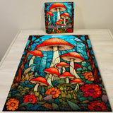 Stained Glass Mushroom Forest Jigsaw Puzzle 1000 Pieces