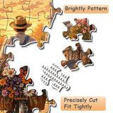 Stilvolles Blumenhunde-Puzzle 1000 Teile