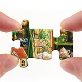 Elegante puzzle con cani con fiori, 1000 pezzi