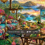 Stilvolles Blumenhunde-Puzzle 1000 Teile