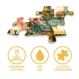 Stilvolles Blumenhunde-Puzzle 1000 Teile