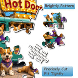 Stilvolles Blumenhunde-Puzzle 1000 Teile