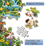 Stilvolles Blumenhunde-Puzzle 1000 Teile