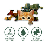 Autumn Leaf Kitten Jigsaw Puzzle 1000 Pieces