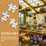 Elegante puzzle con cani con fiori, 1000 pezzi