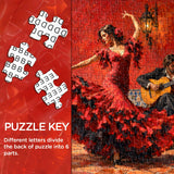 Stilvolles Blumenhunde-Puzzle 1000 Teile