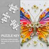 Rainbow Petal Butterfly Jigsaw Puzzle 1000 Pieces