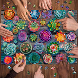 Succulent in Slab Jigsaw Puzzle 1000 Pieces