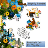Elegante puzzle con cani con fiori, 1000 pezzi