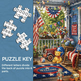 Elegante puzzle con cani con fiori, 1000 pezzi
