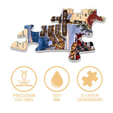 Elegante puzzle con cani con fiori, 1000 pezzi
