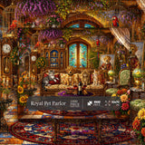 Elegante puzzle con cani con fiori, 1000 pezzi