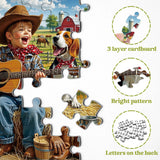 Stilvolles Blumenhunde-Puzzle 1000 Teile