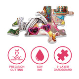 Elegante puzzle con cani con fiori, 1000 pezzi