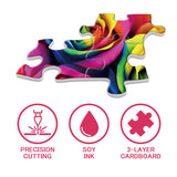 Rainbow Rose Jigsaw Puzzle 1000 Pieces