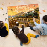 Puzzle élégant de chiens de fleurs 1000 pièces