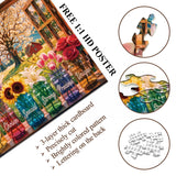 Elegante puzzle con cani con fiori, 1000 pezzi