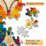 Regenbogenvogel -Sockenparty Puzzle 1000 Stücke