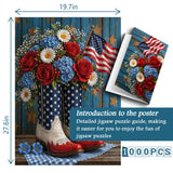 Puzzle élégant de chiens de fleurs 1000 pièces
