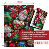 Merry Chrismas Advent Calendar Jigsaw Puzzle 1000 Pieces