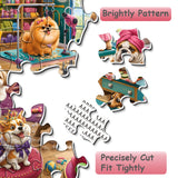 Elegante puzzle con cani con fiori, 1000 pezzi