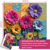 Puzzle patchwork floreale 1000 pezzi