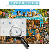 Stilvolles Blumenhunde-Puzzle 1000 Teile