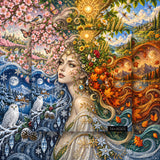 Puzzle élégant de chiens de fleurs 1000 pièces