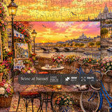 Stilvolles Blumenhunde-Puzzle 1000 Teile